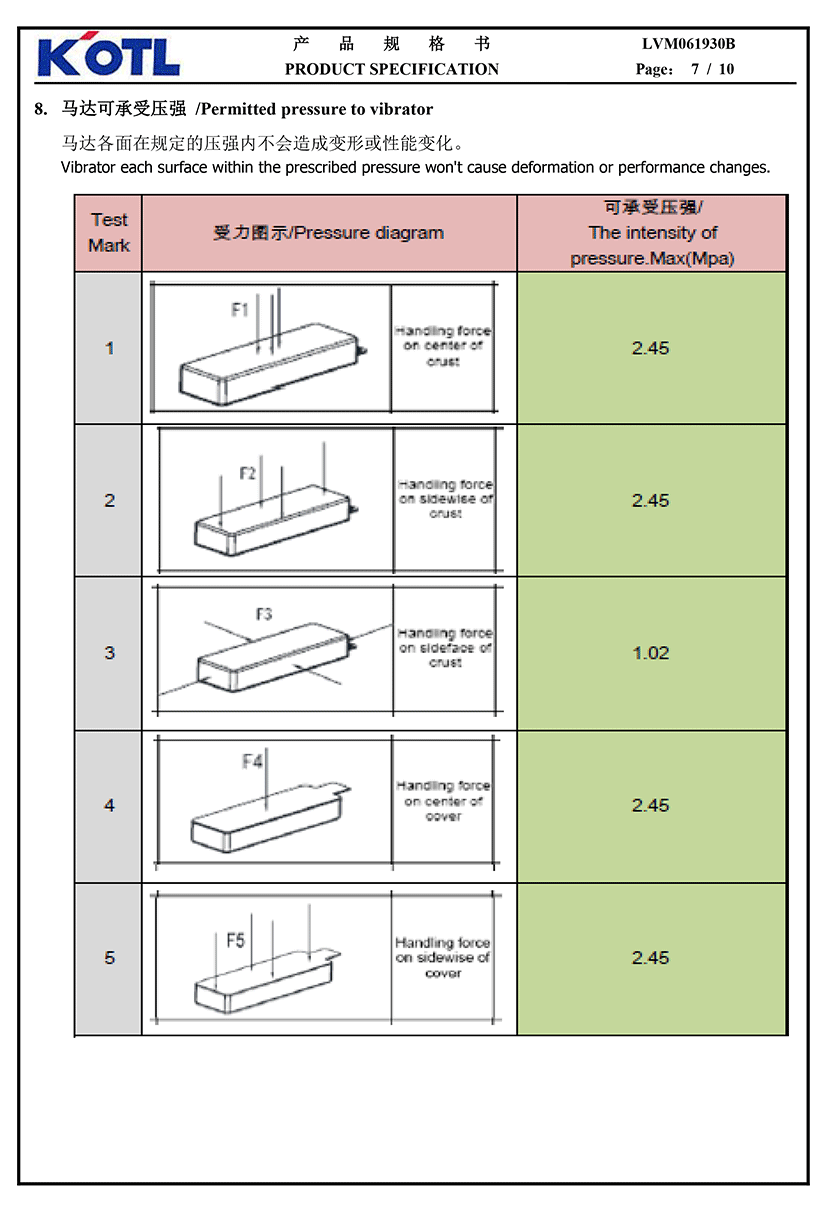 XAxis Linear Resonant Actuator Vibration Motor p/n LVM061930B by